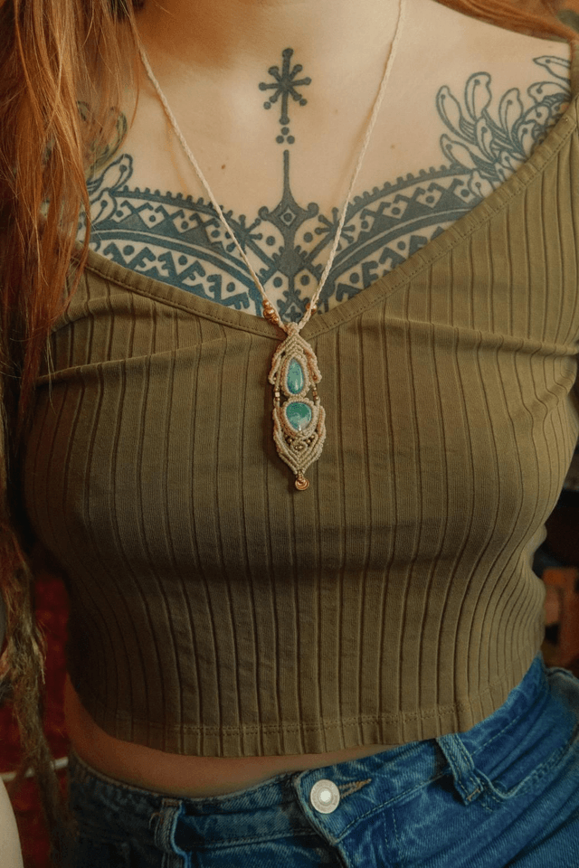 Double Amazonite et laiton