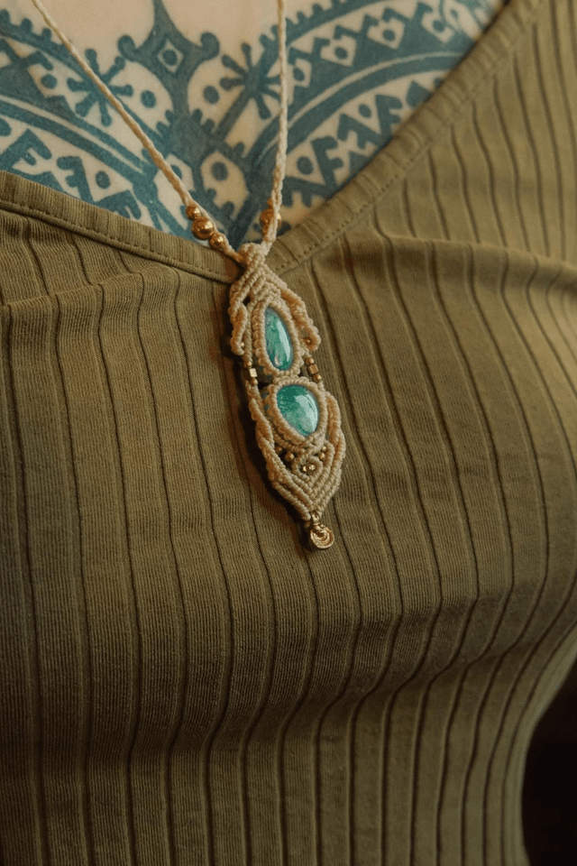 Double Amazonite et laiton