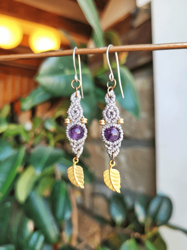 Boucles améthyste 