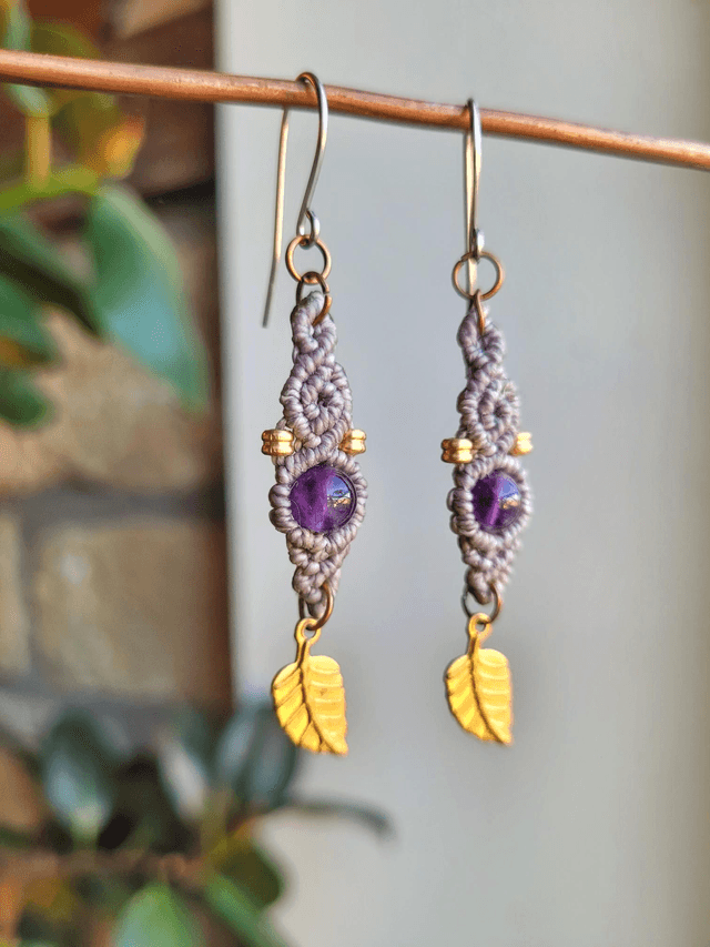Boucles améthyste 